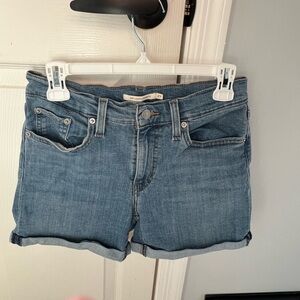 Levi’s mid-length jean shorts